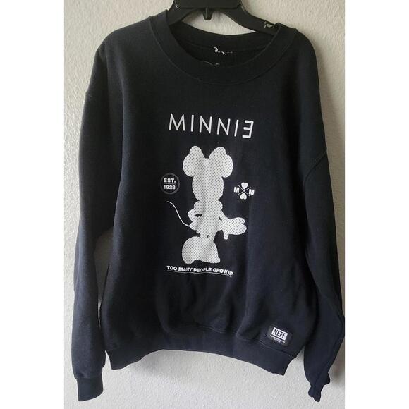 Women's S NEFF  Disney Minnie Mouse Collaboration Sweatshirt Size MEDIUM - Picture 1 of 3